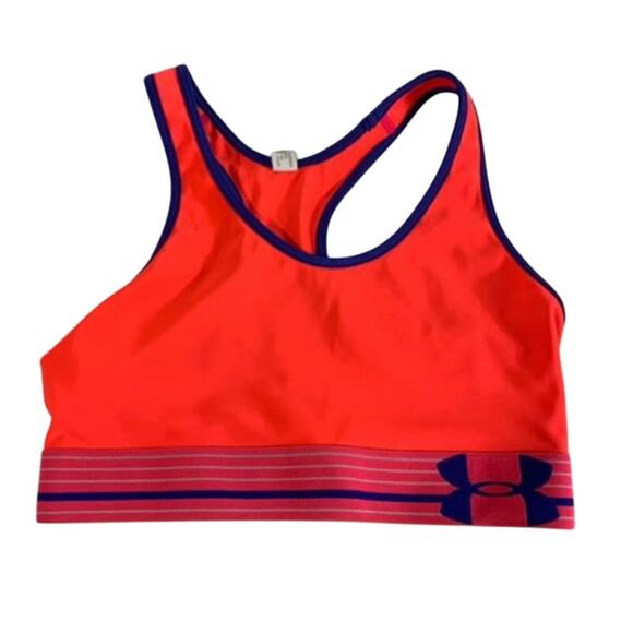 Under Armor Heat Hear Compression Sports Bra Women's Small Racerback Pink Purple - Picture 5 of 5